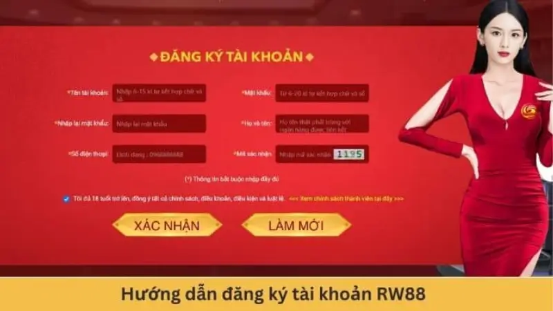 Hướng Dẫn Đăng Ký Tài Khoản RW88